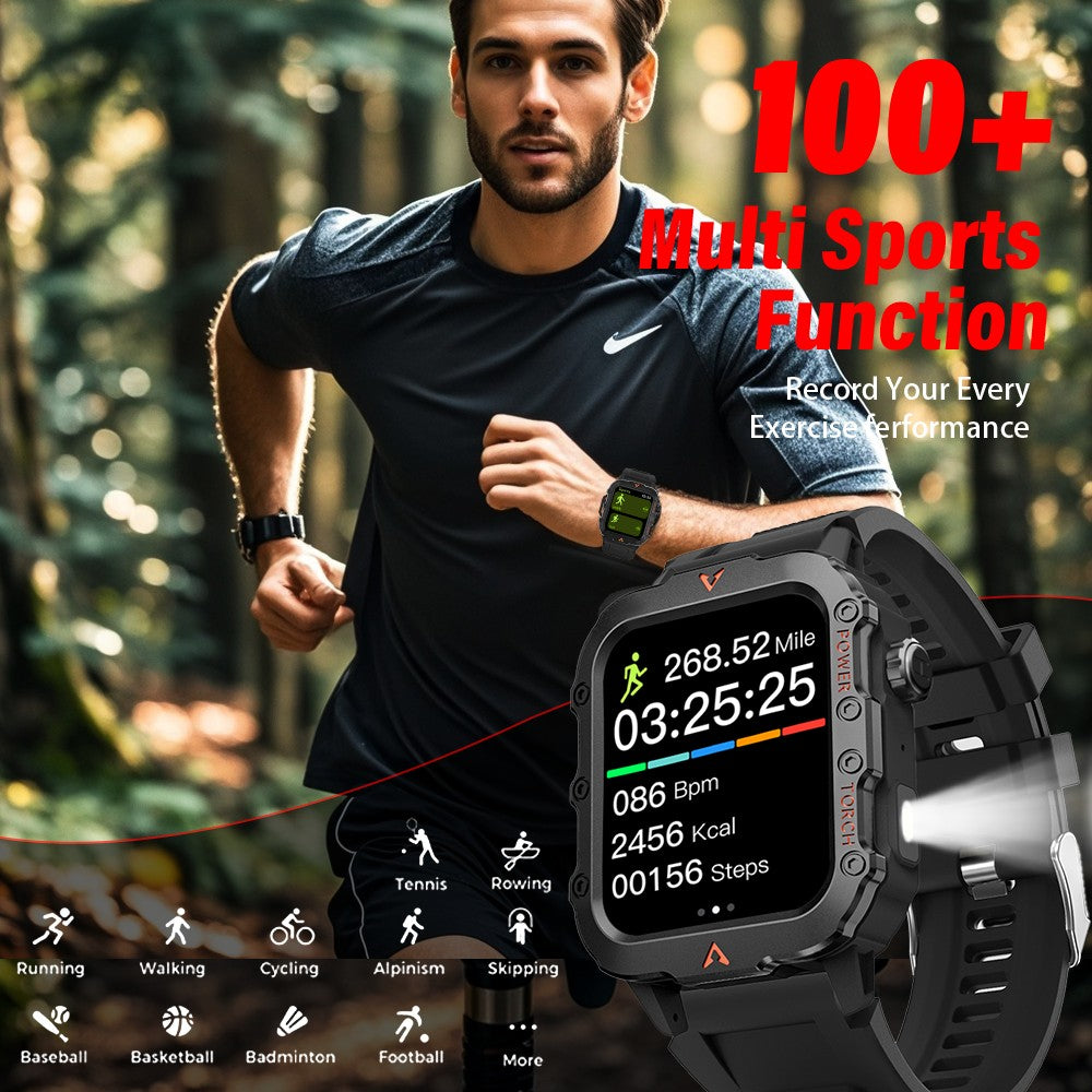LAXASFIT 2024 Novo 1,71 polegadas Bluetooth Chamada de Voz smartwatch Monitor de