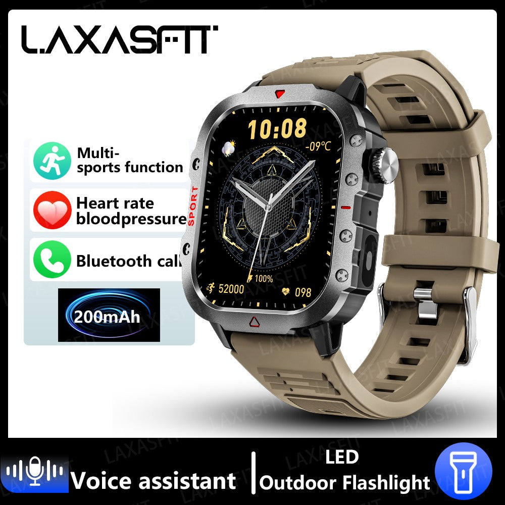 LAXASFIT 2024 Novo 1,71 polegadas Bluetooth Chamada de Voz smartwatch Monitor de