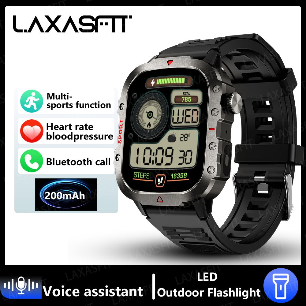 LAXASFIT 2024 Novo 1,71 polegadas Bluetooth Chamada de Voz smartwatch Monitor de