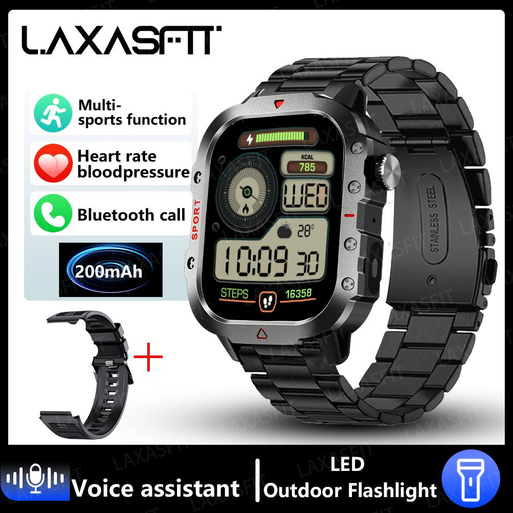 LAXASFIT 2024 Novo 1,71 polegadas Bluetooth Chamada de Voz smartwatch Monitor de