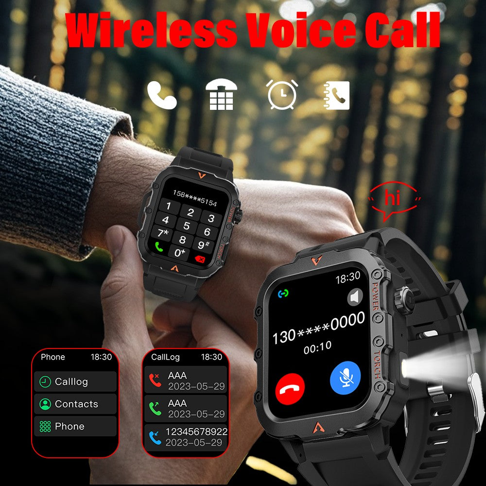 LAXASFIT 2024 Novo 1,71 polegadas Bluetooth Chamada de Voz smartwatch Monitor de